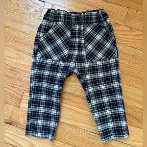 Baby Toddler 9-12 month plaid pull on pants Zara
